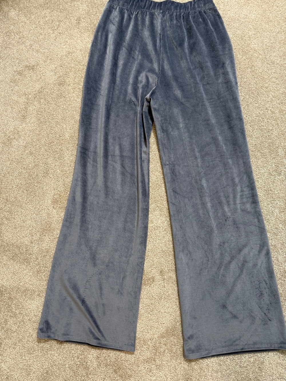 Comfort Wide-Leg Velvet Pants - Blue/Grey - Vuori - Picture 9 of 12